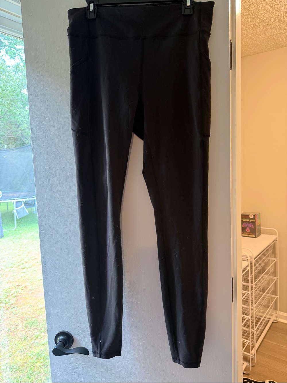 Black High-Waist Active Leggings with Side Pockets Size 12 Lululemon